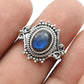 Labradorite Gemstone 925 Sterling Silver Statement Bezel Ring