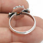 925 Sterling Silver Natural Amber Gemstone Trendy Statement Ring
