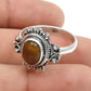 Tiger Eye Gemstone 925 Sterling Silver Statement Wedding Gift Women Ring