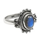 Labradorite Gemstone 925 Sterling Silver Statement Bezel Ring