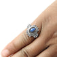 Labradorite Gemstone 925 Sterling Silver Statement Bezel Ring