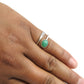 Chrysoprase Gemstone Friendship Day Statement Bezel Ring Sterling Silver