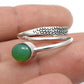 Chrysoprase Gemstone Friendship Day Statement Bezel Ring Sterling Silver
