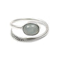 Sterling Silver Natural Moon Stone Cocktail Bezel Crown Chakra Ring