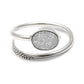 Sterling Silver Oval Druzy Gemstone Band Sister Promise Friend Gift Ring