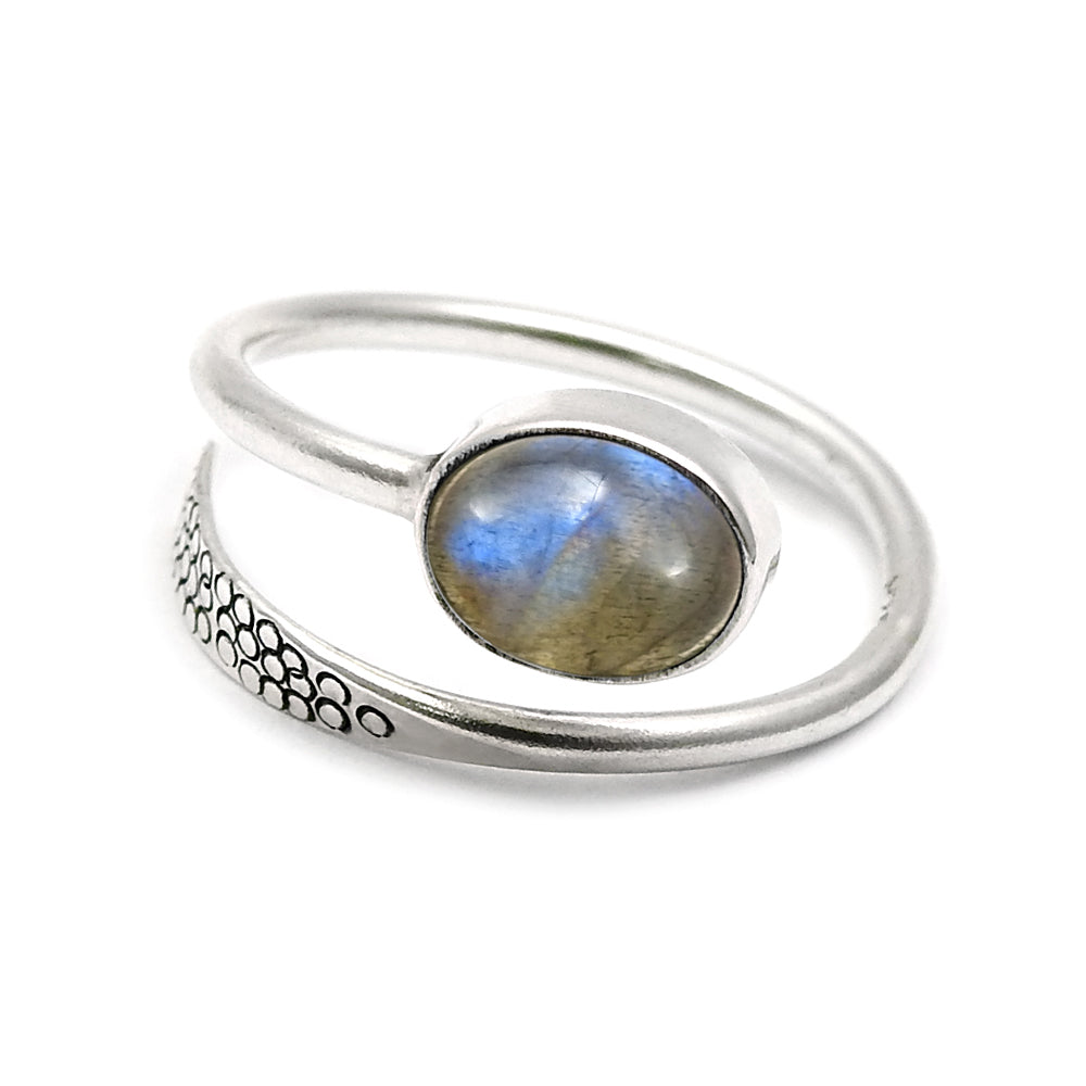 Labradorite Gemstone Sterling Silver Statement Best Friend Gift Boho Ring