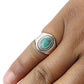 Friendship Day Deal Natural Turquoise Sterling Silver Wedding Cocktail Ring