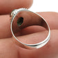 925 Sterling Silver Green Tourmaline Gemstone Statement Ring