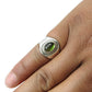 925 Sterling Silver Green Tourmaline Gemstone Statement Ring