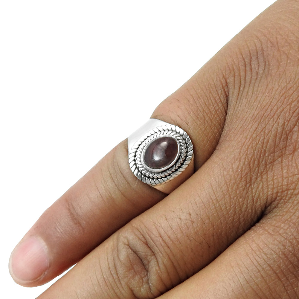 925 Sterling Silver Pink Tourmaline Gemstone Elegant Ring