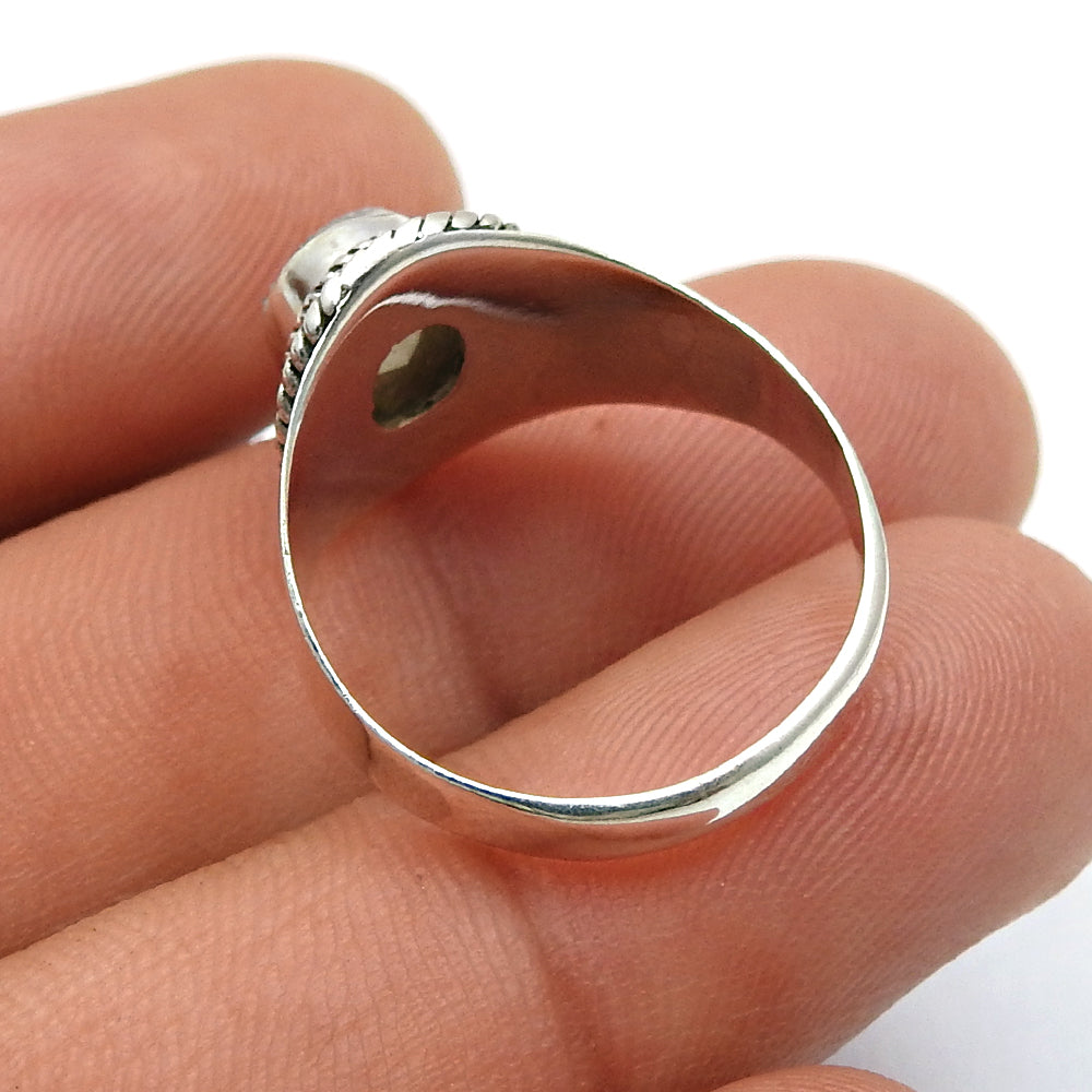 Druzy Gemstone Anniversary Sister New Cocktail Bezel Ring Sterling Silver