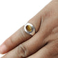 Sacral Chakra Natural Tiger Eye Sterling Silver Promise Band Sister Ring