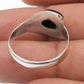 Sacral Chakra Natural Tiger Eye Sterling Silver Promise Band Sister Ring
