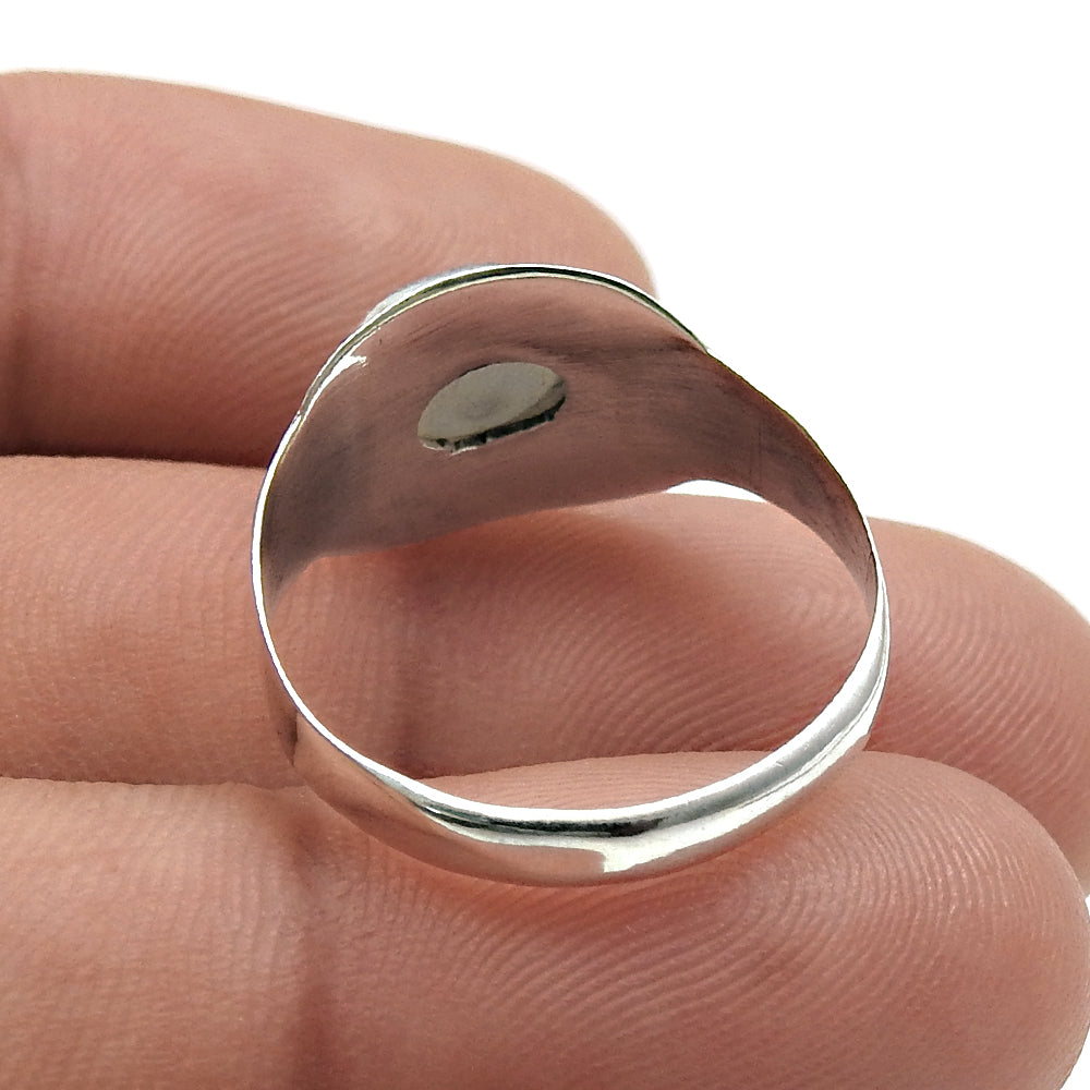 Sterling Silver Natural Druzy Bezel Sisters Day Statement Daughter Ring