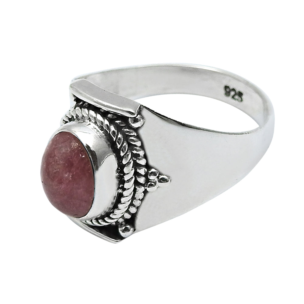 Pink Tourmaline Gemstone Friend Gift Handmade Ring 925 Sterling Silver