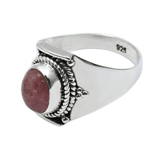 Pink Tourmaline Gemstone Friend Gift Handmade Ring 925 Sterling Silver