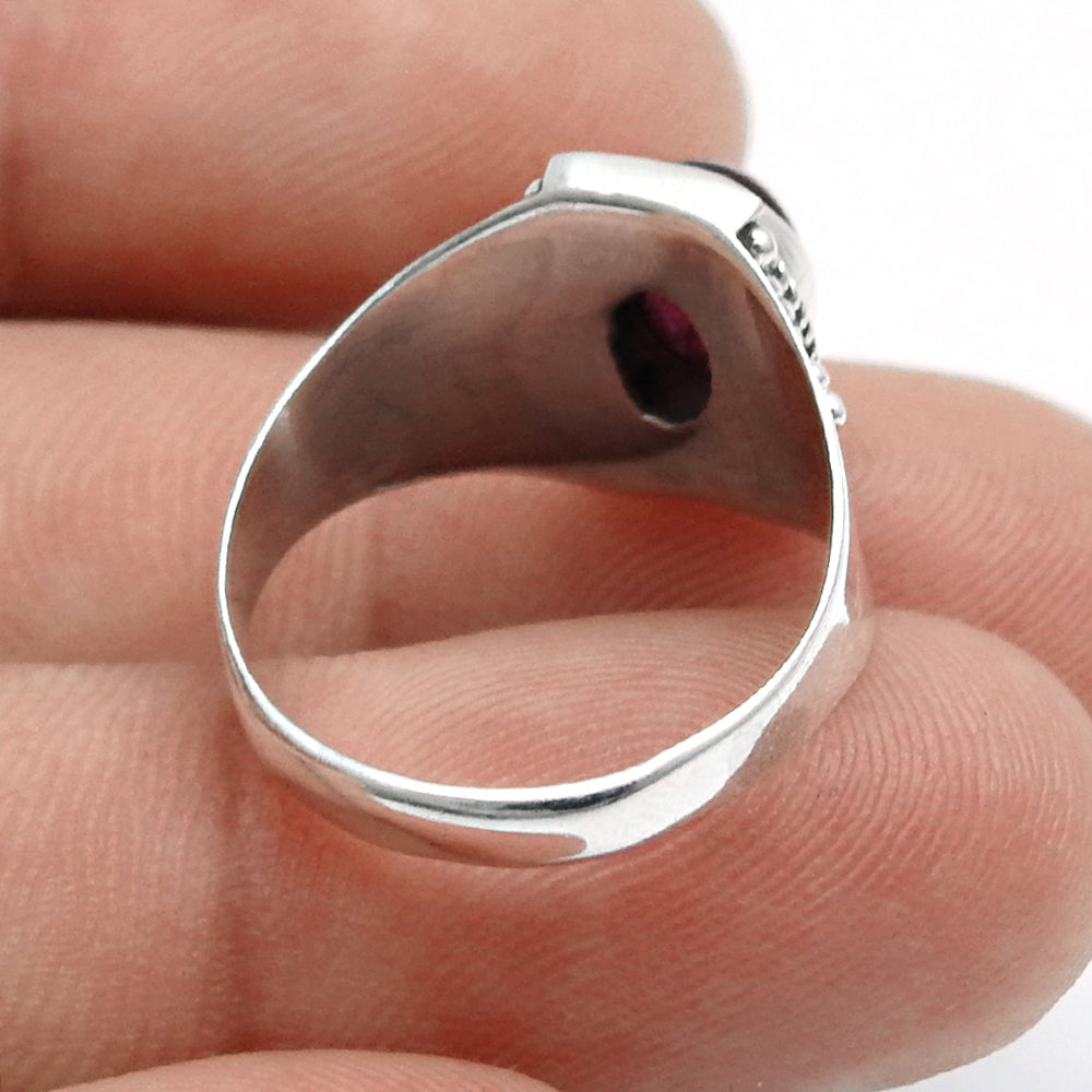 Pink Tourmaline Gemstone Friend Gift Handmade Ring 925 Sterling Silver