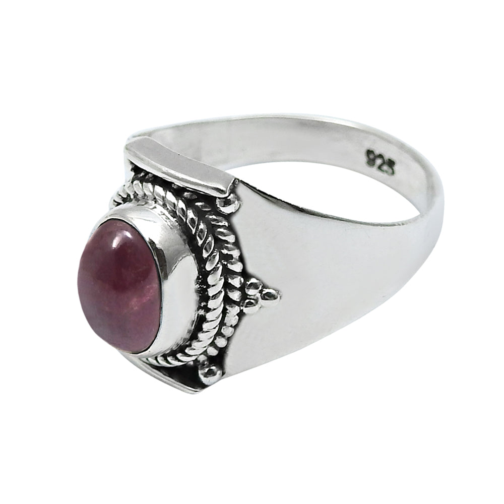 Pink Tourmaline Gemstone 925 Sterling Silver Ring Jewelry