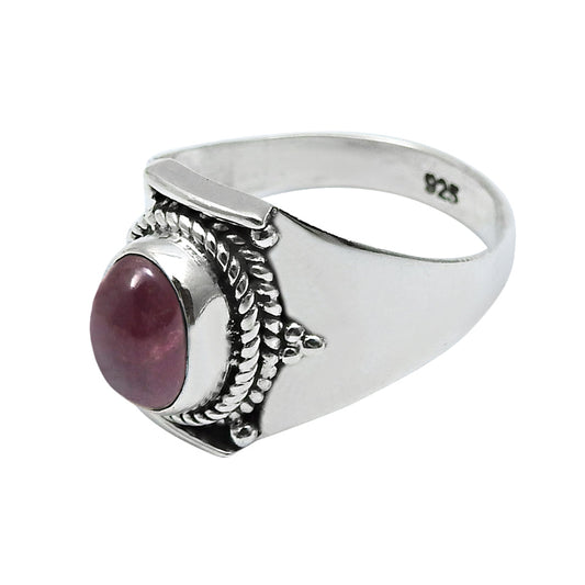 Pink Tourmaline Gemstone 925 Sterling Silver Ring Jewelry