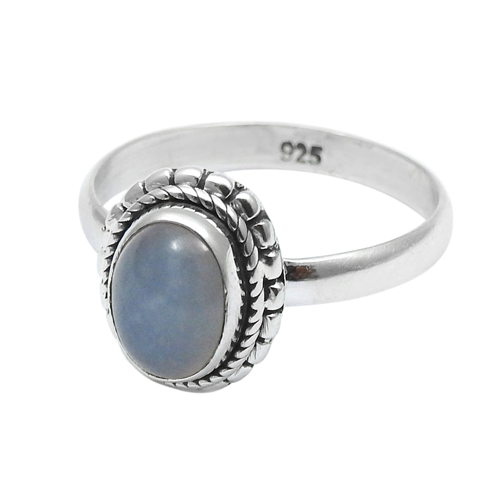 Natural Chalcedony Sterling Silver Sister Cocktail Statement Ethnic Ring