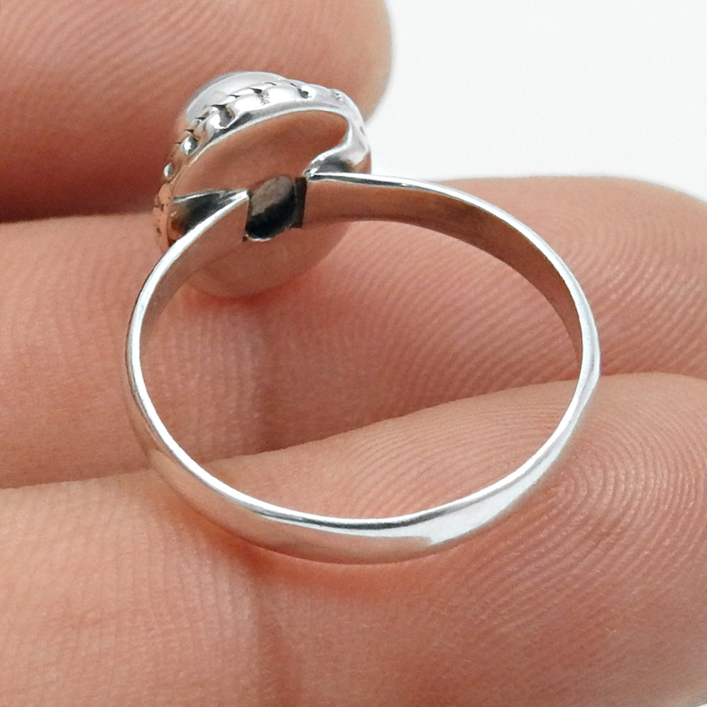 Natural Chalcedony Sterling Silver Sister Cocktail Statement Ethnic Ring