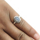 Natural Chalcedony Sterling Silver Sister Cocktail Statement Ethnic Ring