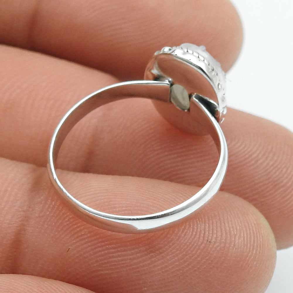 Sisters Day Deal Sterling Silver Oval Natural Druzy Daughter Statement Ring