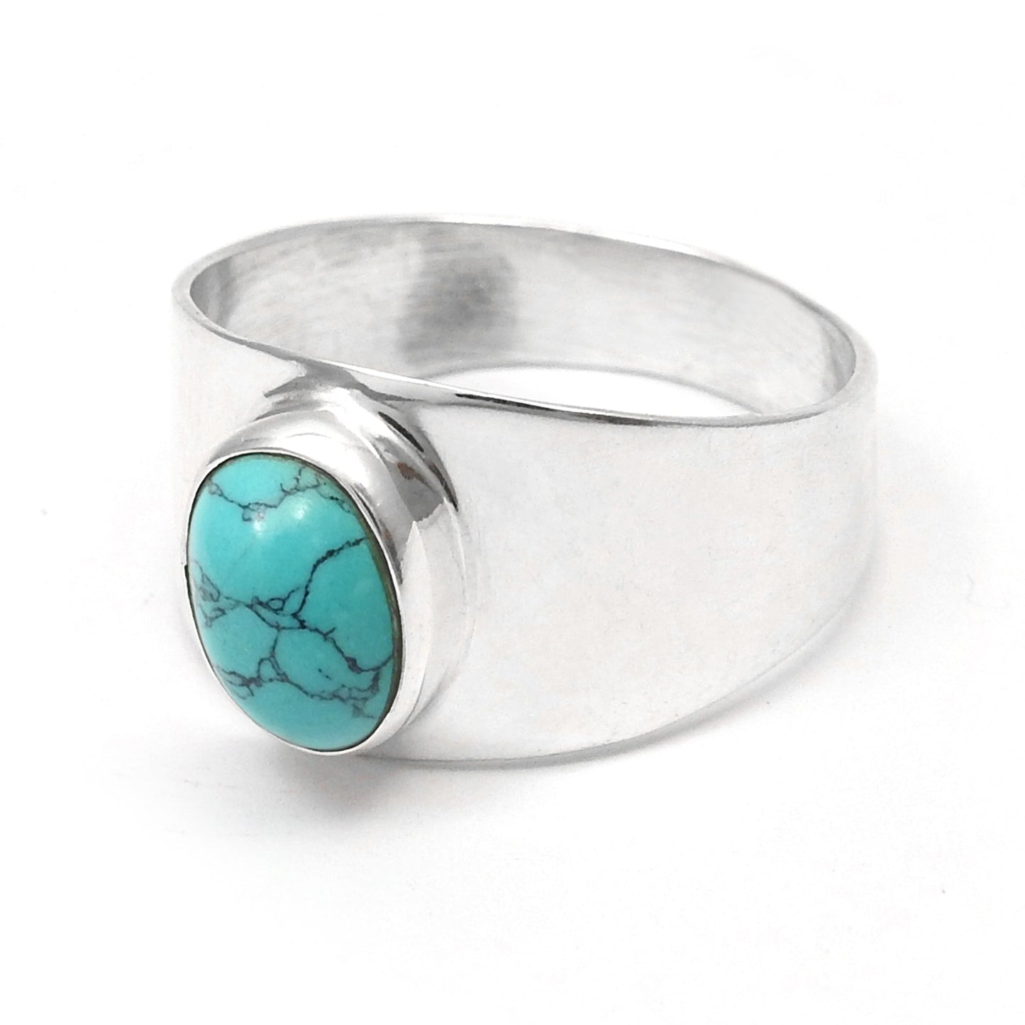 Turquoise Gemstone Solid Silver Daughters Day New Cocktail Ring Jewelry