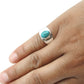 Turquoise Gemstone Solid Silver Daughters Day New Cocktail Ring Jewelry