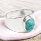 Turquoise Gemstone Solid Silver Daughters Day New Cocktail Ring Jewelry