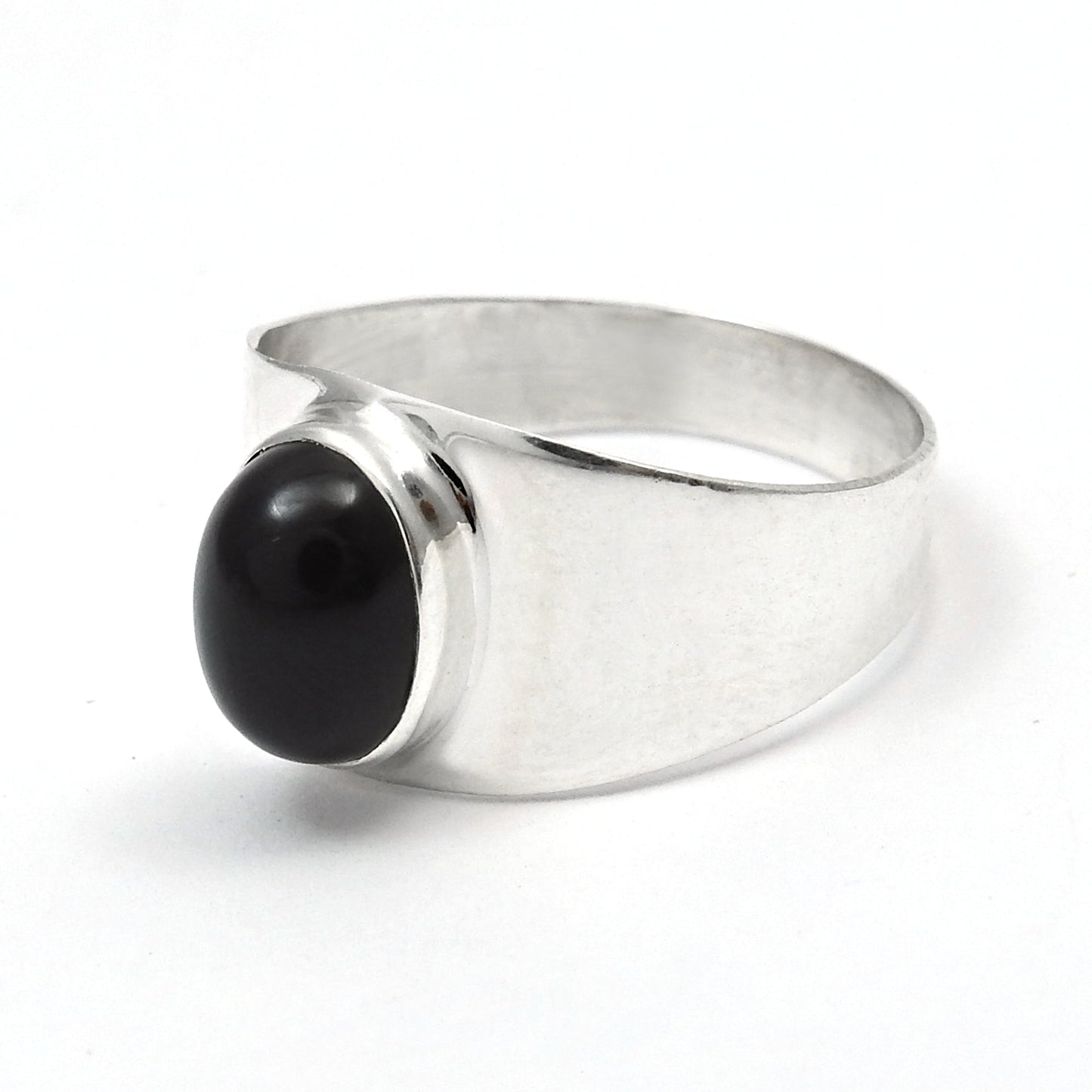 Oval Black Onyx Stone Cocktail Birthday Boho Ring Jewelry 925 Solid Silver