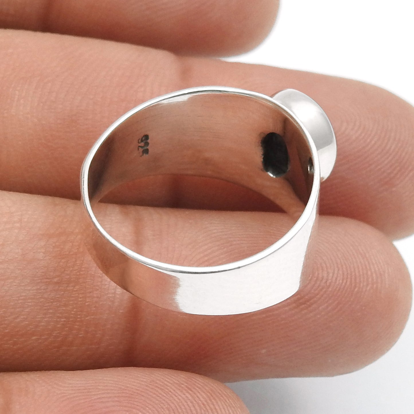 Oval Natural Lapis Lazuli 925 Sterling Silver Cocktail September Wedding Ring