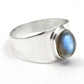 Labradorite Stone 925 Silver Promise Statement Band Third Eye Chakra Bezel Ring