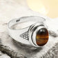 Natural Tiger's Eye Anniversary Cocktail Ring Jewelry 925 Solid Silver