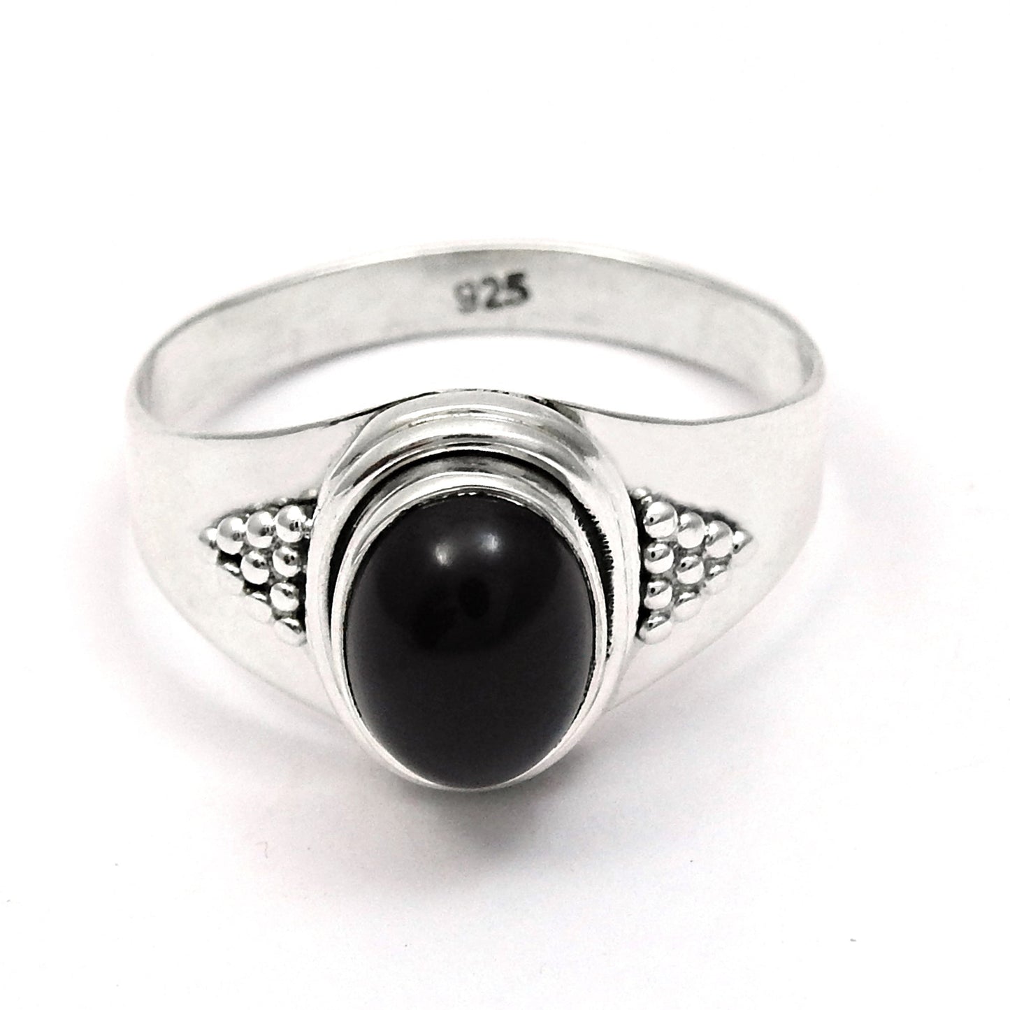 Natural Black Onyx Cocktail Statement Ring Jewelry Solid Sterling Silver