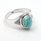 Turquoise Gemstone Cocktail Sister Bezel Ring Jewelry Solid Sterling Silver