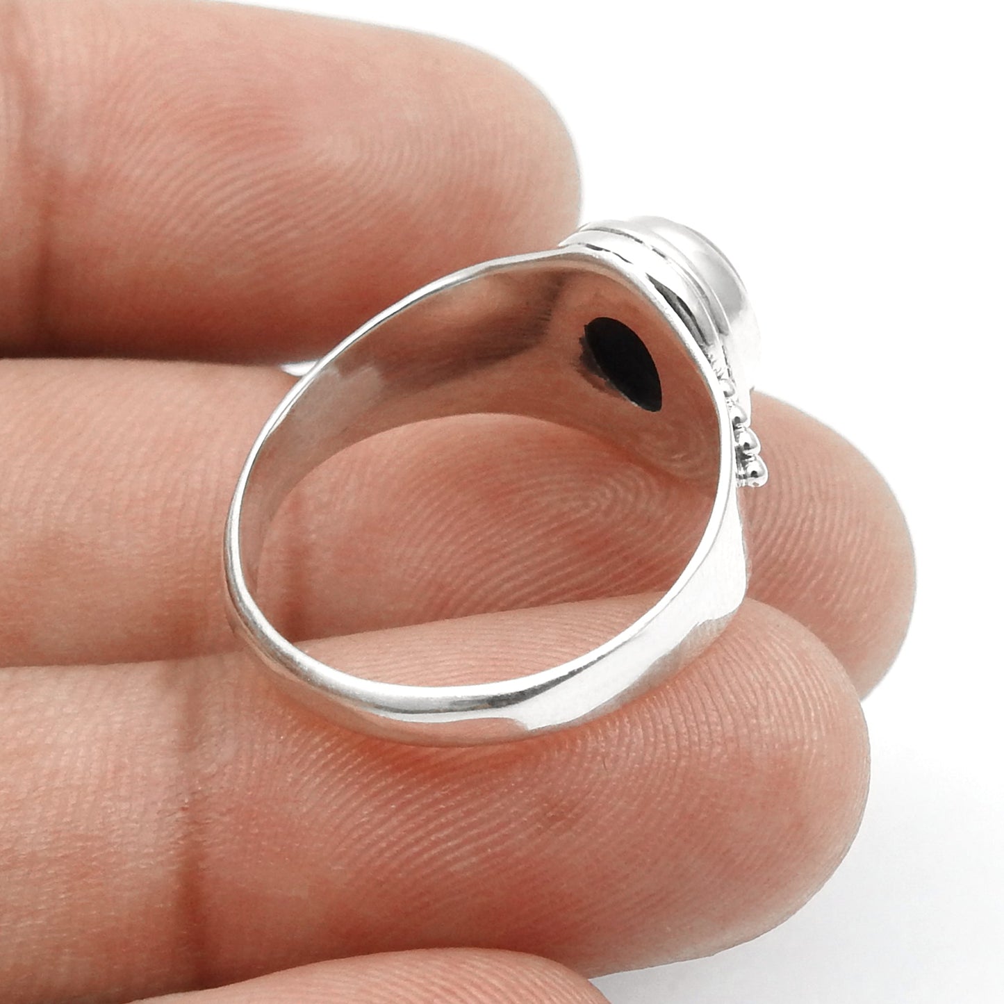 Turquoise Gemstone Cocktail Sister Bezel Ring Jewelry Solid Sterling Silver