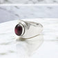 Natural Garnet Gemstone 925 Sterling Silver Statement Ring For Her