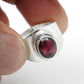 Natural Garnet Gemstone 925 Sterling Silver Statement Ring For Her
