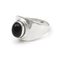 Natural Black Onyx Gemstone 925 Sterling Silver Statement Ring For Her