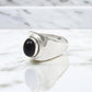 Natural Black Onyx Gemstone 925 Sterling Silver Statement Ring For Her