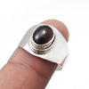 Natural Garnet Gemstone 925 Sterling Silver Statement Ring For Her