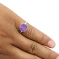 Woman Gift Natural Purple Copper Turquoise Solid 925 Sterling Silver Luxury Ring
