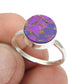 Woman Gift Natural Purple Copper Turquoise Solid 925 Sterling Silver Luxury Ring