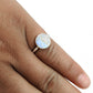 Natural Rainbow Moonstone Sterling Silver Wife Statement Crown Chakra Ring
