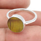 Sterling Silver Natural Tiger Eye Band Trendy Sacral Chakra Art Deco Ring