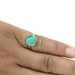 Sterling Silver Malachite Gemstone Anniversary Wedding Cocktail Mother Ring