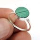 Sterling Silver Malachite Gemstone Anniversary Wedding Cocktail Mother Ring