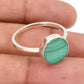Sterling Silver Malachite Gemstone Anniversary Wedding Cocktail Mother Ring