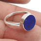 Sterling Silver Lapis Lazuli Gemstone Anniversary Statement Mother Ring